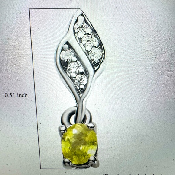 Premium Sava Sphene, White Zircon Earrings in Platinum Over Sterling Silver 0.5 - Picture 4 of 4